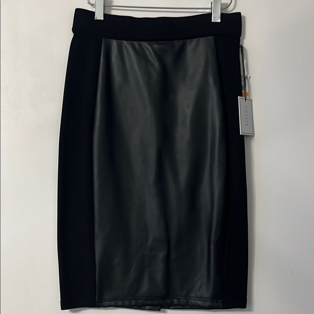 Black Midi Pencil Skirt for Work